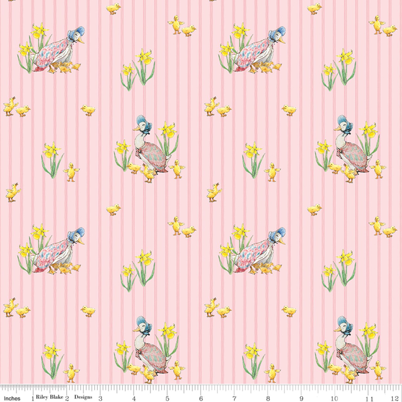 Duck Stripe in Pink (cd15862-pink) | Peter Rabbit and Friends | Riley Blake Designs | Riley Blake